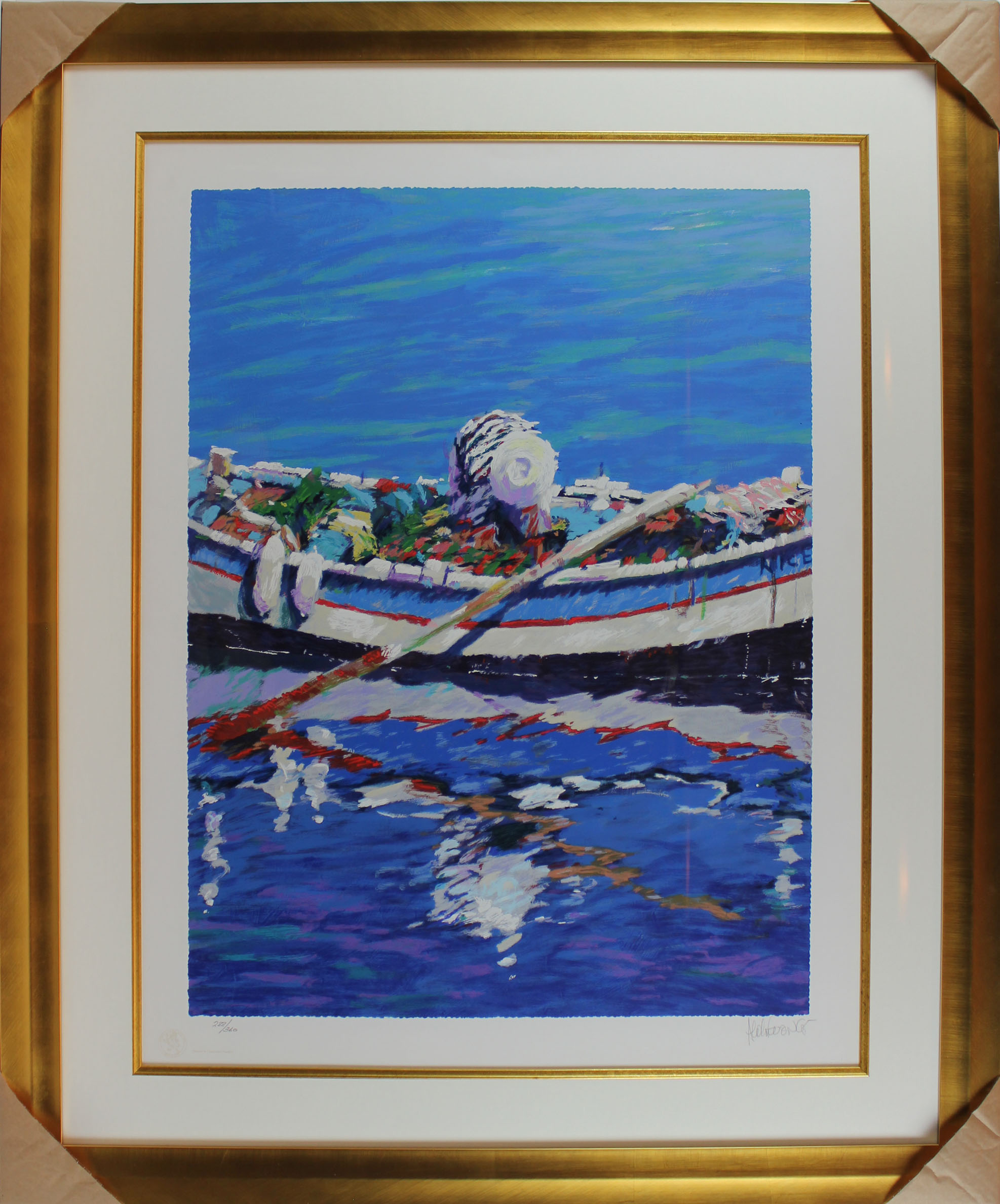 "Fishing Day" by Aldo Luongo Serigraph on Paper Limited